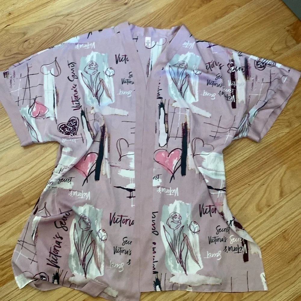 Victoria Secret loungewear/robe Women’s VS branded slinky sexy Pink purple M/L - Picture 3 of 12